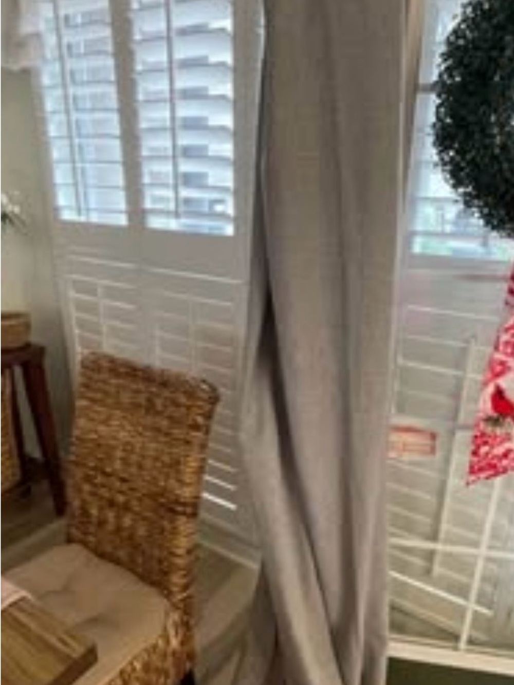 Neutral Gray Decorative Curtain Panel - Home Accents